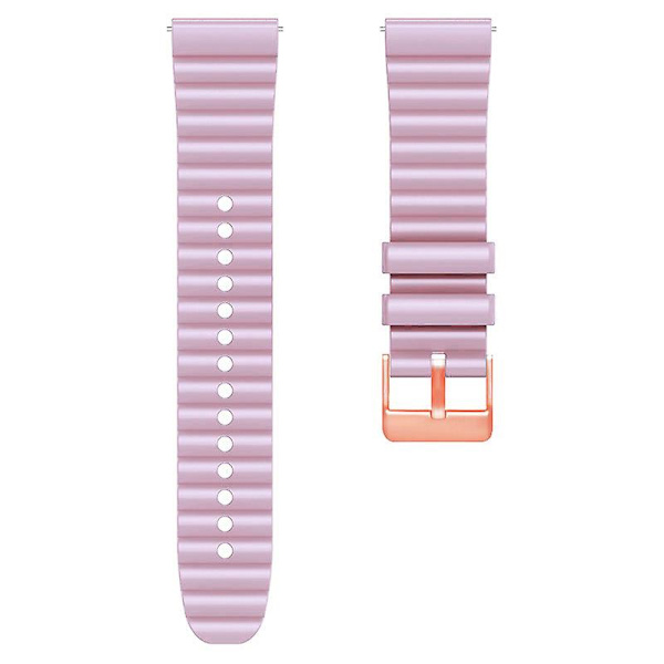 Vaakasuuntaiset raidat -ranneke Samsung Galaxy Watch6:lle / Watch6 Classicille / Watch 5 Prolle / Watch4:lle, kaksiväriset 20 mm silikonirannekkeet Baby Blue Light Purple
