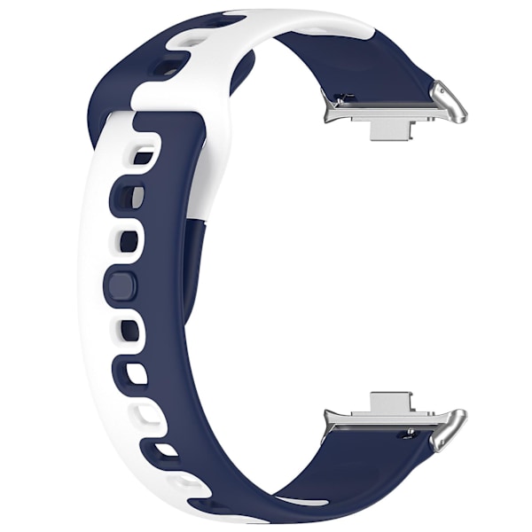 Silikoneurrem til Xiaomi Smart Band 8 Pro, dobbelt farve udskiftningsurrem Blue White