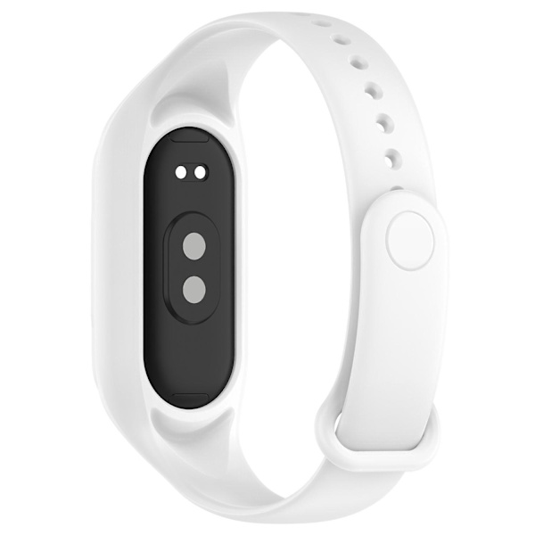 For Xiaomi Smart Band 8 udskiftning silikone urrem integrere armbånd med etui White, White B Xiaomi Smart Band 8