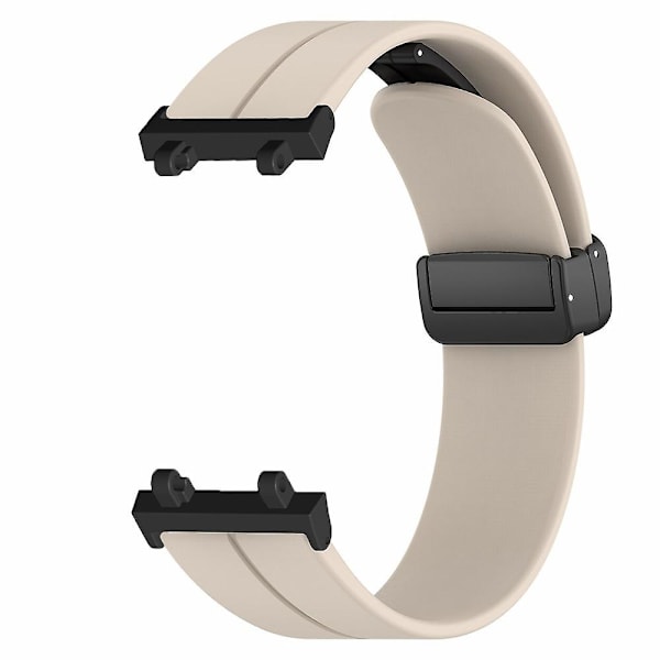 Silikone urrem magnetisk folde spænde håndledsrem til Huami Amazfit T-rex 2 Retro White