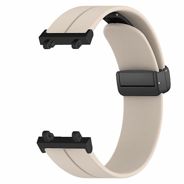 Silikonklockarmband Magnetiskt viklås handledsrem för Huami Amazfit T-rex 2 Retro White