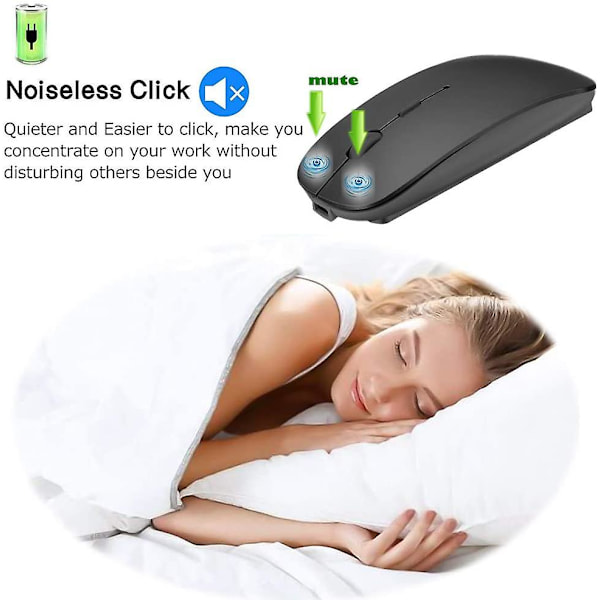 Trådløs Bluetooth-mus til Macbook Pro Black