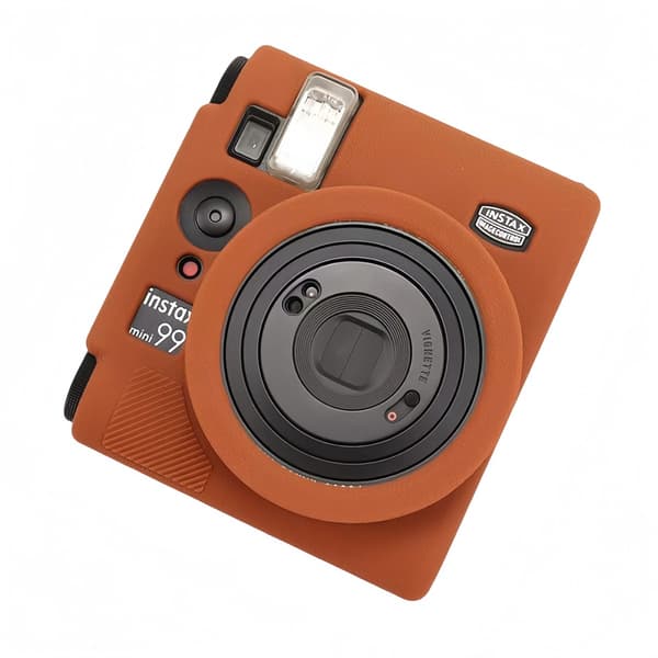 Etui - Til Instax Mini 99 Instantkamera, Silikonecover (Brun)