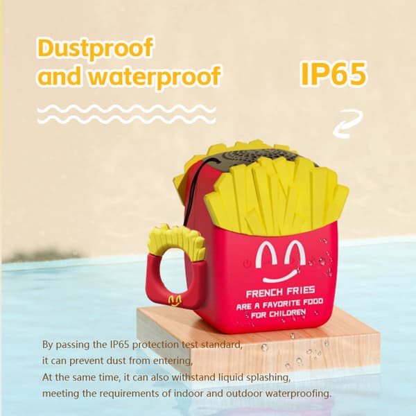 Bluetooth-højttaler Pommes Frites, Med USB-interface, Understøtter Bluetooth/TF-kort/FM