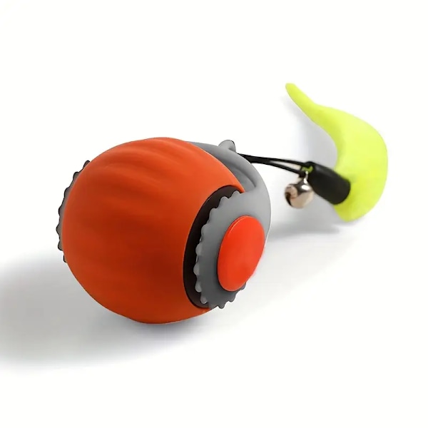 Elektrisk kattleksak med konstgjorda fjädrar (Orange)