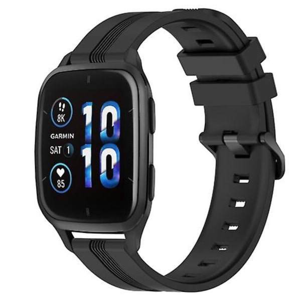Garmin Forerunner Sq2 20mm kovera raidallinen watch NGN Black