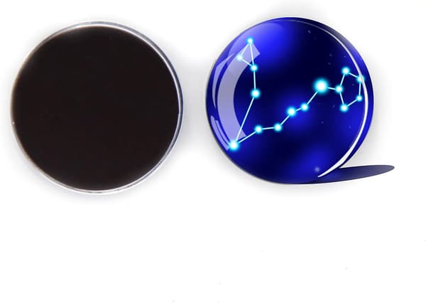 12 st magnetiska kylskåpsmagneter i glas, 35 mm (konstellation)