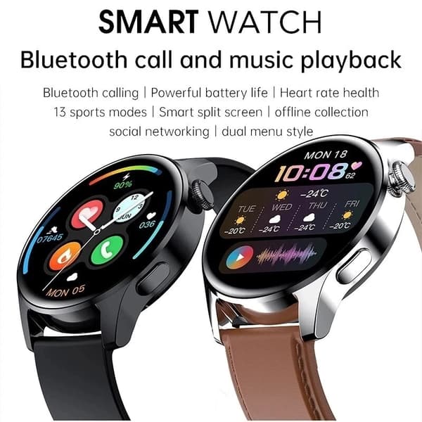 Smartwatch I29, Bluetooth-samtal Ip67 Vattentät Fitness Tracker För Android Ios (Brunt Läder)
