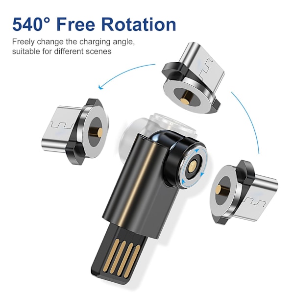 540 graders rotationsadapter til Type-c-enheder til Android Blue