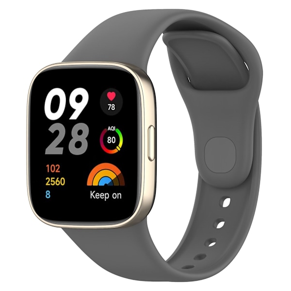 Til Xiaomi Redmi Watch 3/Mi Watch Lite 3 Silikone Urrem Udskiftning Rem Dark Grey