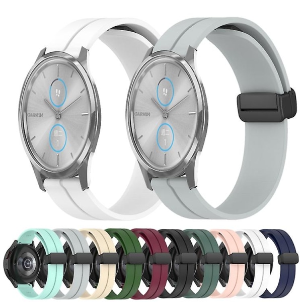 För Garminmove Luxe 20 mm enfärgad magnetisk spänne Watch SYU Black