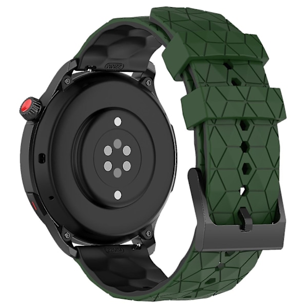 Silikonarmband för Garmin Move Trend, 20 mm dubbla fotbollsmönster sportband Army Green Black H Samsung Galaxy Watch 5