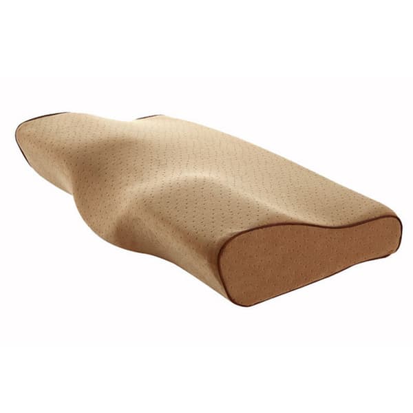 Pude Memory Skum Langsom Rebound Afslappende Cervikal Puder til Nakke, 62cm (Kamel) Camel