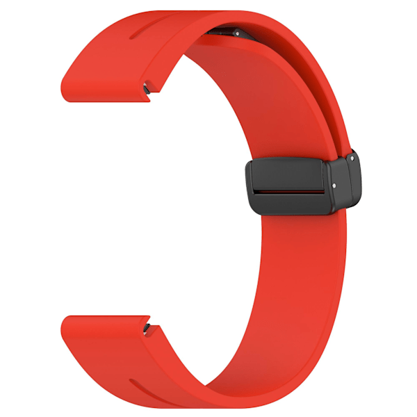 20mm magnetisk silikonearmbånd til Samsung Galaxy Watch 6/6 Classic/5/4/huawei Watch Gt 3 42mm, urrem sort spænde Red