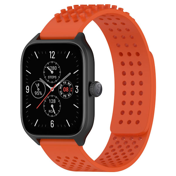 Silikonklockarmband 20 mm Andningsbart klockarmband för Garmin Vivoactive 5/garminactive 5/venu Sq 2 Orange