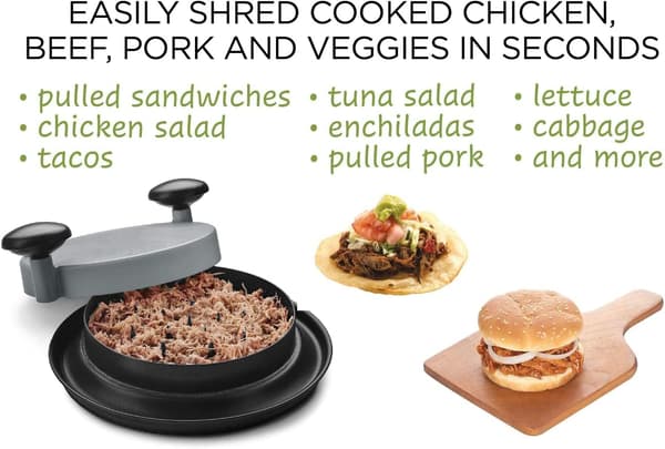 Kyllingstrimler Makuleringsmaskin, for Pulled Pork, Rødt Biff og Kylling (Rød)
