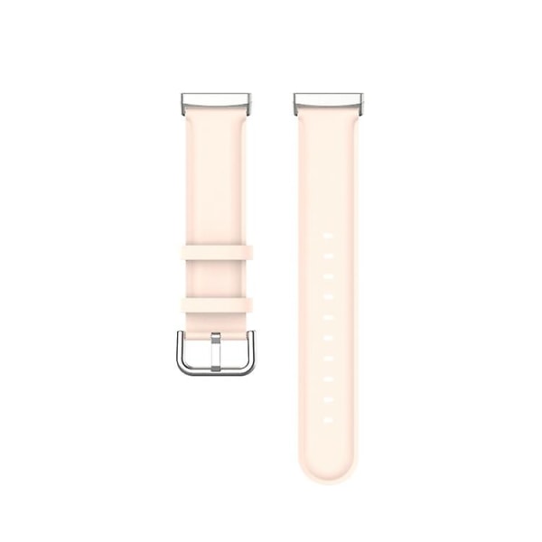 For Fitbit Versa 4 / Sense 2 klokkerem i ekte skinn EFZ Light Pink