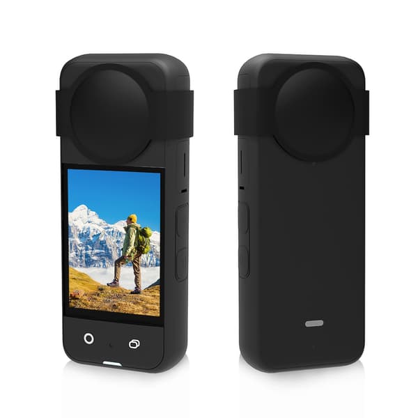 Silikonskyddsfodral - För Insta360 X3, Linsskydd för linskropp (svart)