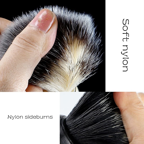 Skallehode Grevlingbarberkost og Skål (Hjelm beige)