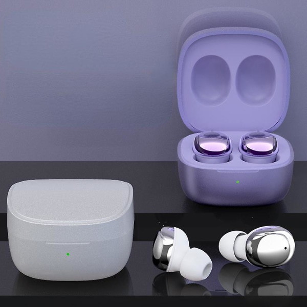 Mini In-ear Bluetooth Headset Trådløst For Mobiltelefon Nettbrett Electroplating white