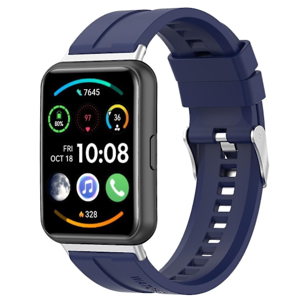 For Huawei Watch Fit 2 Quick Release Watch Strap Silikone Rem Blue, Midnight Blue N Huawei Watch Fit 2