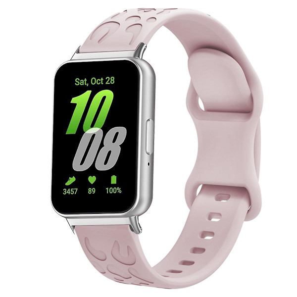 Til Samsung Galaxy Fit silikone urrem med leopardprint - Pink Pink