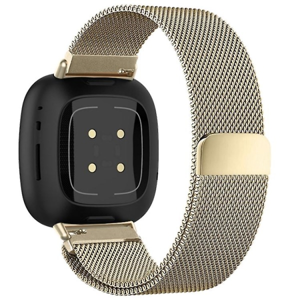 Fitbit Versa 4 / Versa 3 20mm Milanese Magnetic Metal Split watch EUW Retro Gold