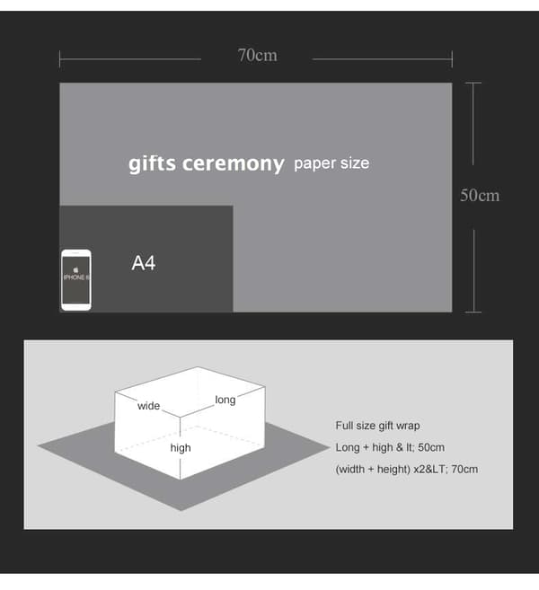 Presentpapper Set - 6 Ark Jul För Vinterhelger Jul, 70 x 50 cm (04)