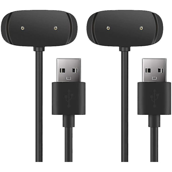 [2-pack] Laddare kompatibel med Amazfit Gtr 2, Gts 2 Mini, Pop Pro, Bip U, Zepp E, Zepp Z - USB -laddningskabel 3,3 fot 100 cm - Smartwatch-tillbehör