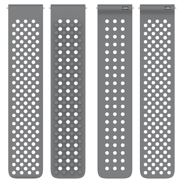 Silikonklockarmband 20 mm Andningsbart klockarmband för Garmin Vivoactive 5/garminactive 5/venu Sq 2 Grey
