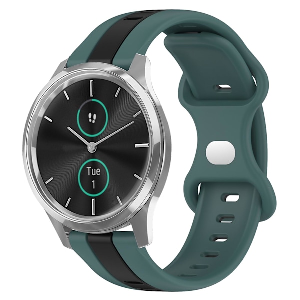 Silikoneurrem til Garminmove Luxe Green Black