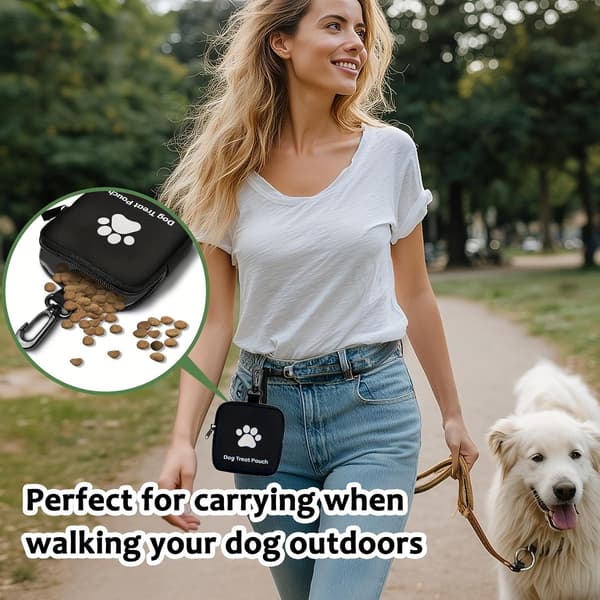 Hundegodbiterpose med glidelås, sølesikkert design Black 11*12*3.2cm