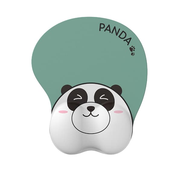 Musematte - 3D Morsom Med Håndleddsstøtte, Sklisikker Gelbase (Panda)
