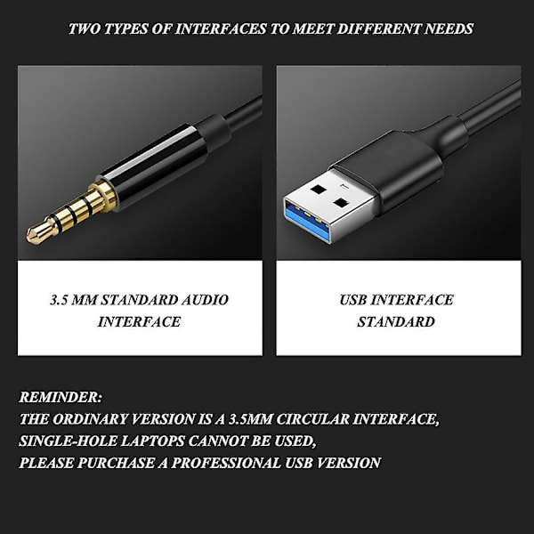 Mikrofon, Farve: M60-usb Indbygget lydkort Hvid