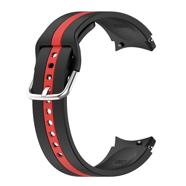 Armband för Galaxy Watch4 Classic Dual Colors Rem Reptåligt bandbälte Black red