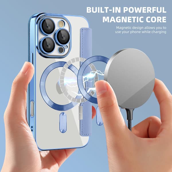 Etui til iPhone 16 Pro Max Kompatibelt med MagSafe (Blå)