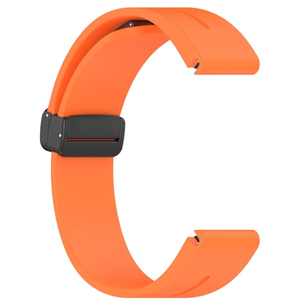 Silikone urrem 26mm folde sort spænde urrem til Garmin Fenix 7x/7x Solar/tactix 7 Pro Orange