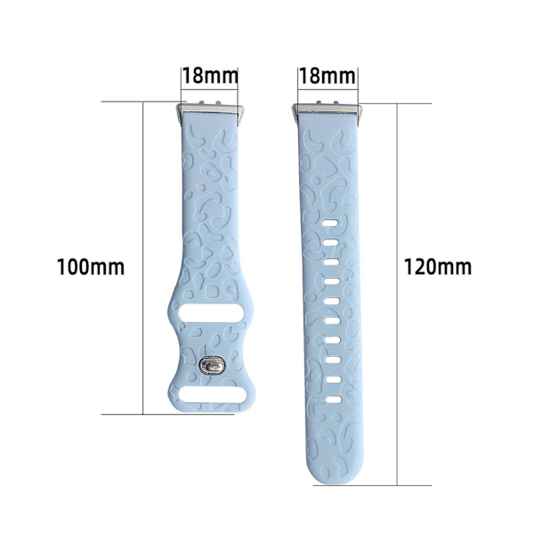 Til Samsung Galaxy Fit silikone urrem med leopardprint - udskiftningsurrem Milk Tea