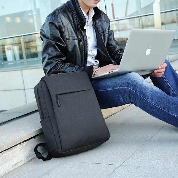 Mote og allsidig studentsekk USB-lading pendling enkel forretningsdatamaskinpose Claret