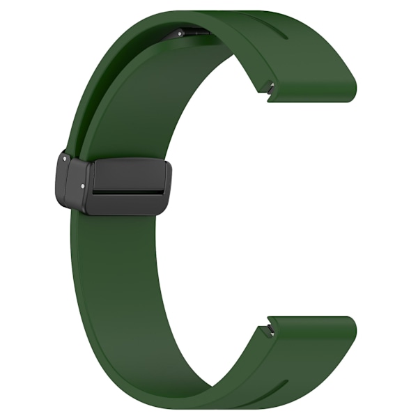 Svart spänne 22mm silikonband klockarmband för Garmin Fenix 7/forerunner 965/955/945/935 Army Green