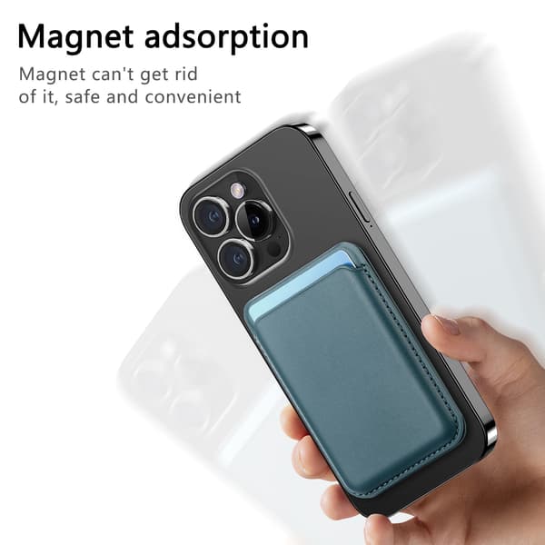 Unisex pung, Magsafe kortholder til iPhone, med justerbart stativ (lyslilla)