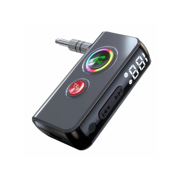 Bluetooth 5.4 Sender Modtager 2 I 1 Mini Bærbar Trådløs 3,5 mm Aux Adapter Med LED Display Bluetooth Lydadapter Til TV/PC