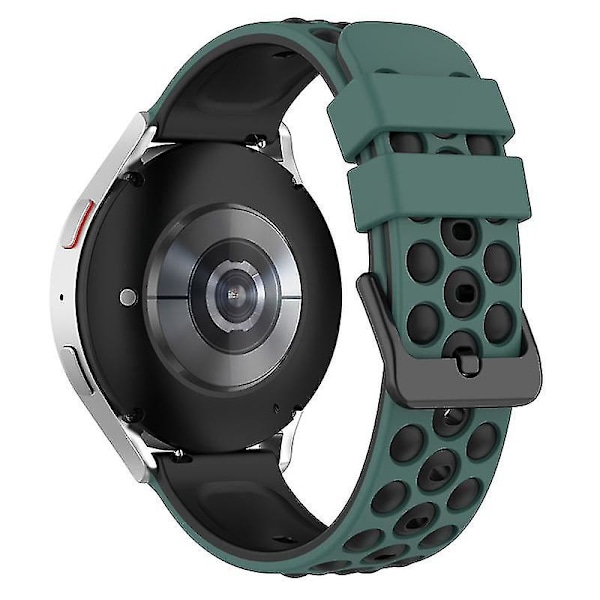 Samsungin, Huawein, Huamin, Garminin, Polarin kellohihna 22 mm:n kellohihna useilla pyöreillä rei'illä Olive Green Black B Garmin Forerunner 255