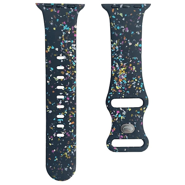 Klockarmband för Apple Watch Series 9 8 7 41mm/SE (2023) SE (2022) 6 5 4 SE 40mm/3 2 1 38mm, 8-spänne Dark blue D Apple Watch Series 9 4