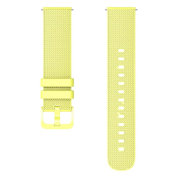 18mm Rutigt mönster Silikonklockarmband för Garmin Venu 3s / Forerunner 265s Yellow