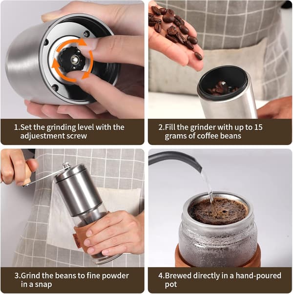 Kaffekvarn, med justerbar keramisk kvarn