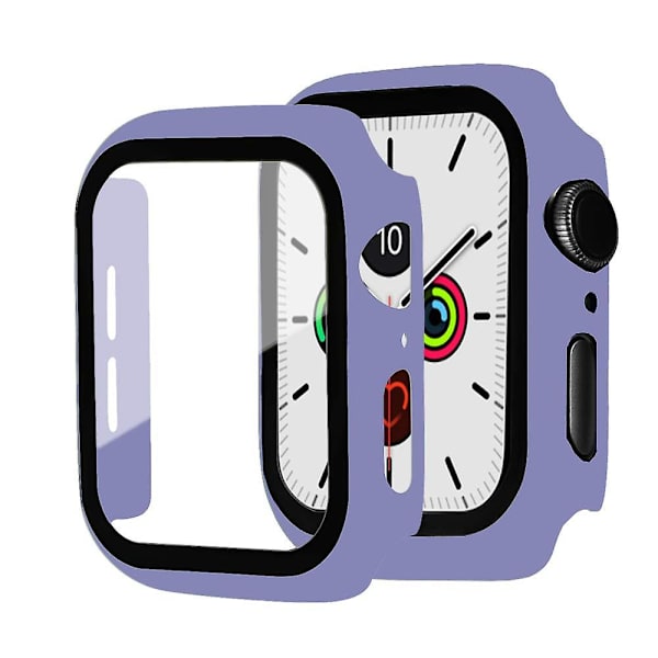 Glass+deksel For Apple Watch Case 44mm 40mm Iwatch 42mm 38mm Skjermbeskytter+støtfanger Tilbehør For Applewatch Series 5 4 3 Se 6 40mm series 654 SE sea blue