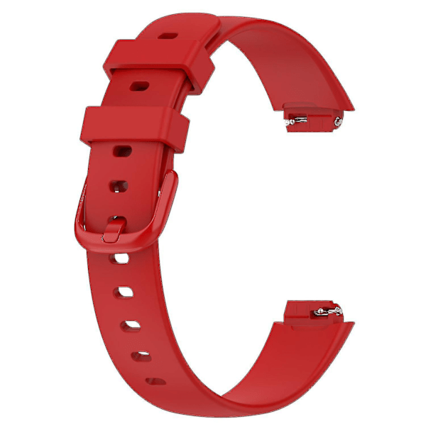 Til Fitbit Inspire 3 Solid Silikonurrem, Rem til håndled med spændespænde, størrelse: L Red, Red F Fitbit Inspire 3