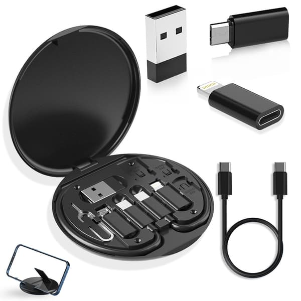 Adapter - Multi USB-ladeadapterkabelsett (svart)