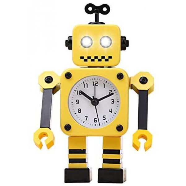 Robot Shape Väckarklocka Yellow
